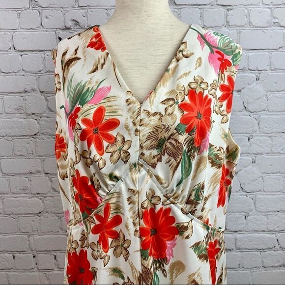 Vintage 1960s handmade Aloha Sleeveless Tropical Hawaiian Maxi Dress - Picture 5 of 10
